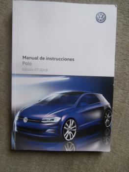 VW Polo Manual de instrucciones Typ 2G Juli 2018 1.0l GTI 66kw (GNC) 1.0l SRE 48kw 66kw 1.6l TDI 70kw 59kw