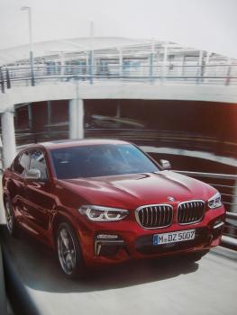 BMW X4 G02 xDrive20i 30i 20d 25d M40d Prospekt März 2018