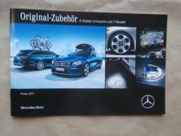 Mercedes Benz E-Klasse Limousine & T-Modell BR213 Zubehör Katalog +Preise 2017