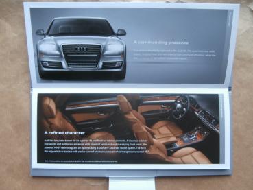 Audi A8 (D3 Typ 4E) Flyer Prospekt Englisch Rarität