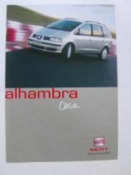 Seat Alhambra Casa Sondermodell Prospekt 2/2001 NEU