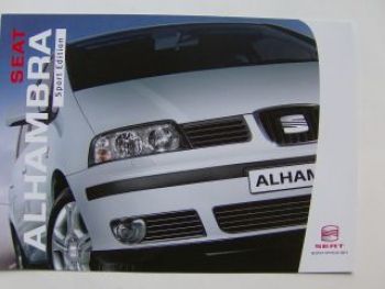Seat Alhambra Sport Edition Sonderprospekt 10/2005 NEU