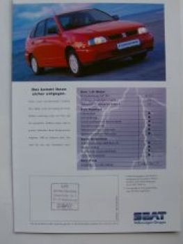 Seat Cordoba Vivo Prospektblatt 9/1996 Rarität
