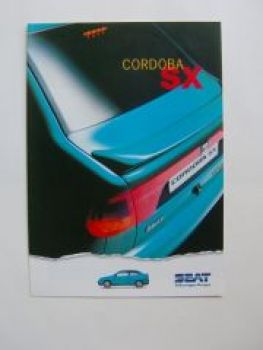 Seat Cordoba SX Prospekt 5/1996 NEU