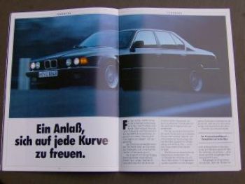 BMW Prospekt 7er Limousine E32 730i 735i 735iL 1989