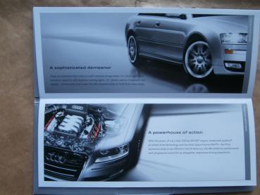 Audi A8 (D3 Typ 4E) Flyer Prospekt Englisch Rarität