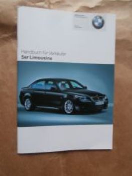 BMW Handbuch für Verkäufer 5er Reihe E60 Limousine 523i-550i,520d-535d +SMG +M5 +xi +Steptronic 3/2006
