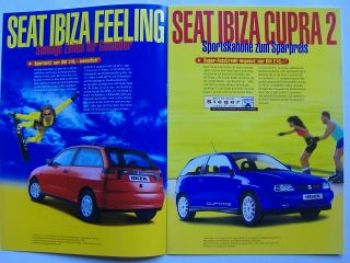 Seat Sun & Fun Ibiza Vivo, Cupra2 Prospekt 4/1998 NEU