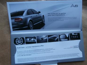 Audi A8 (D3 Typ 4E) Flyer Prospekt Englisch Rarität