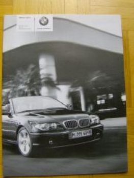 BMW Preisliste 3er Cabrio E46 318ci-330ci 2003+Individual