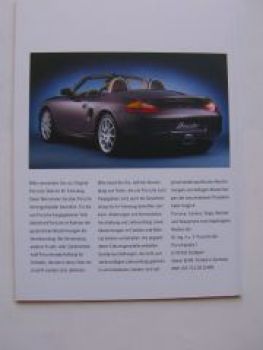 Porsche Boxster Tequipment (986) +Preisliste August 1999 NEU