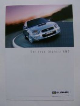 Subaru Impreza 4WD Prospektblatt NEU