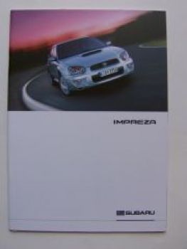 Subaru Impreza Prospekt Dezember 2002 NEU