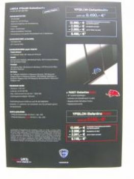 Lancia Ypsilon Elefantino Blu & Rosso Prospekt Limited NEU