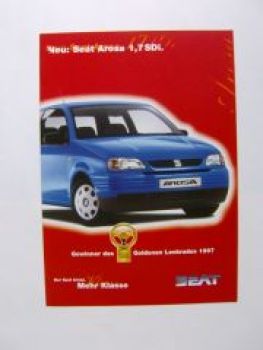 Seat Arosa 1,7SDi Prospekt Dezember 1997 NEU
