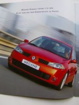 Renault Sport Megane Prospekt März 2004 NEU