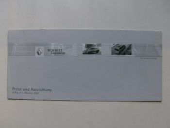 Renault Espace Preisliste & Ausstattungen 1.Oktober 2002