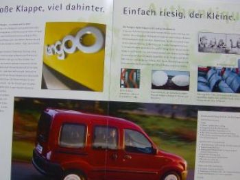 Renault Kangoo Prospekt Dezember 2000 Hochglanz NEU