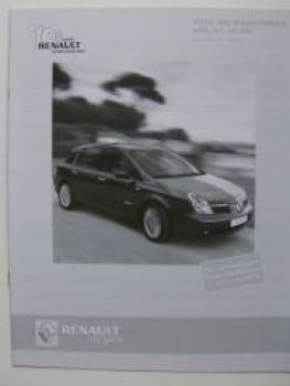 Renault Vel Satis Prospekt August 2007 NEU