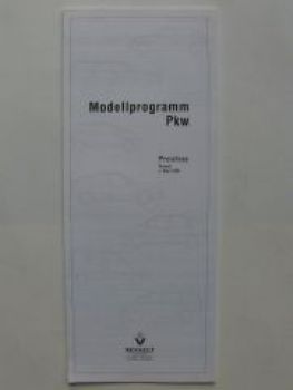 Renault Modellprogramm Mai 1999 NEU