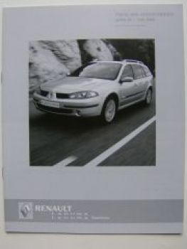 Renault Laguna +Grandtour Preisliste Juni 2005 NEU