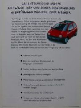 Renault Twingo Easy Prospektblatt NEU