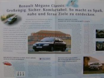 Renault Megane Classic Prospekt Oktober 1996 NEU