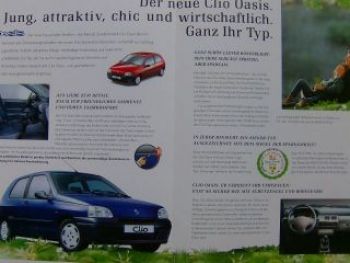 Renault Clio Oasis Prospekt Januar 1997 NEU