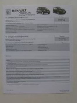 Renault Modus Avantage & Exception Preisliste September 2007 NEU