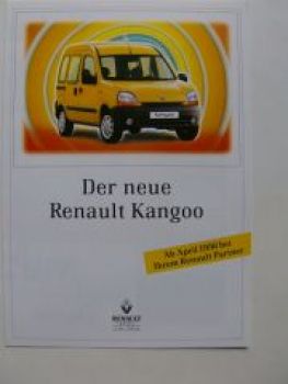 Renault Kangoo Prospekt Vorstellung September 1997