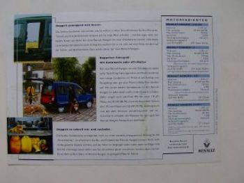 Renault Kangoo Prospektblatt September 1999