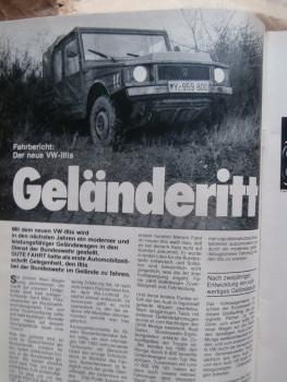 Gute Fahrt 3/1978 VW Iltis,VW 181 der Bundeswehr,Das Biodynamik Auto,