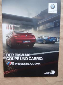 BMW M6 Coupé & Cabrio F12 F13 Juli 2017 +Competition Paket