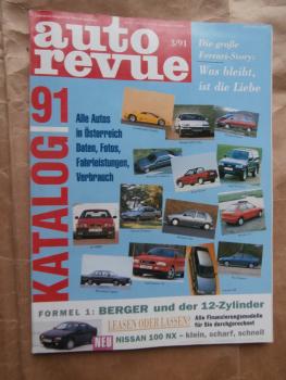 auto revue 3/1991 Nissan 100NX,Mitsubishi Sigma, Audi Coupè S2, Volvo 960,Saab 9000 2.3 Turbo,Renault 19 16V
