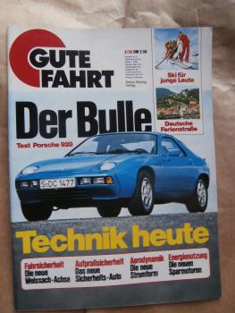 Gute Fahrt 2/1978 Porsche 928,VW 181 Kübel, Neue Prüfungsordnung Tüv Rheinland,