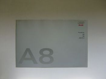 Audi A8 +S8 + A8 W12 Preisliste März 2009 NEU