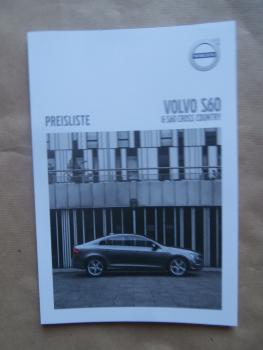 Volvo S60 & Cross Country T2 T3 T4 T5 T6 AWD +Polestar D2 D3 D4 +AWD D5 Prospekt +Preisliste Modelljahr 2018