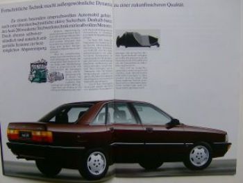 Audi 200 (Typ 44) mit Katalysator +Avant Prospekt Januar 1990