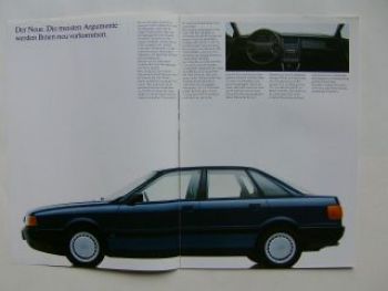 Audi 80 der Neue Prospekt Juli 1986 (Typ 89)