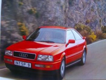 Audi Coupe Prospekt Januar 1993 Rarität NEU