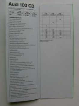 Audi Preisliste 100 CD 21. August 1978