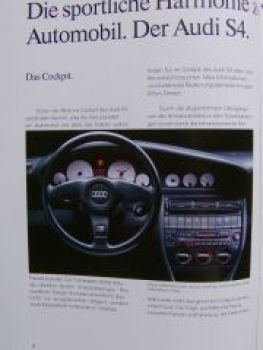 Audi S4 Limousine (C4) Prospekt Januar 1992 Rarität NEU