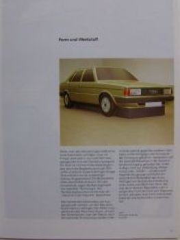 Audi Automobilbau in unserer Zeit 1981 Prospekt 80 100 200
