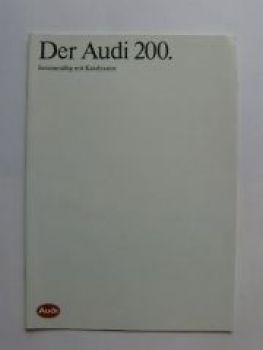 Audi 200 +Avant Prospekt (Typ 44) Juni 1987