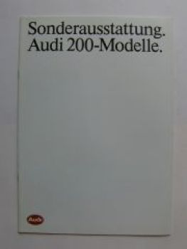 Audi 200-Modelle Sonderausstattungen Prospekt (Typ44) August 198