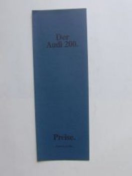 Audi Preisliste 200 (Typ 44) 12. September 1983