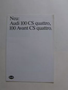 Audi 100 CS quattro +Avant (Typ 44) Prospekt