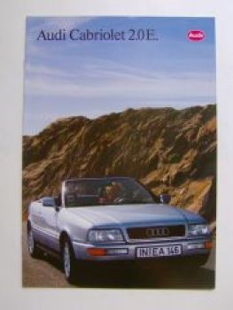 Audi Cabriolet 2.0E Prospekt März 1993 Rarität