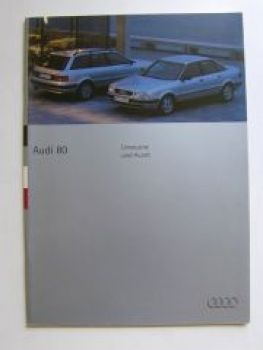 Audi 80 Limousine und Avant Prospekt Januar 1994 (8C)