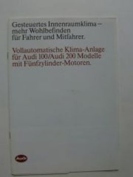 Audi 100/200 Modelle Vollautomatische Klima-Anlage Prospekt
